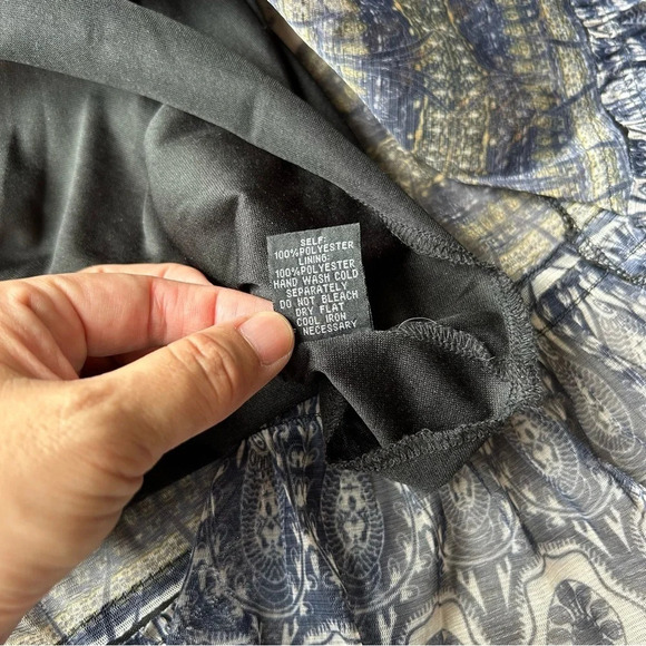 Lapis  Floral Print Strapless Convertible Dress - Picture 11 of 15